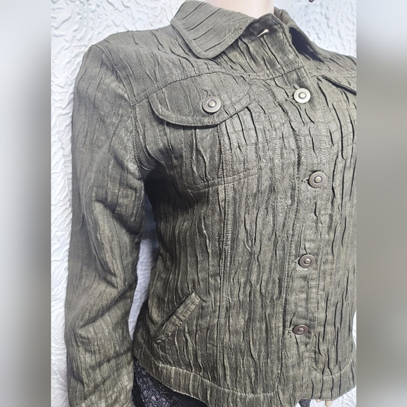 Ruby Rd Green Utility Jacket with Classic Design - Picture 4 of 6